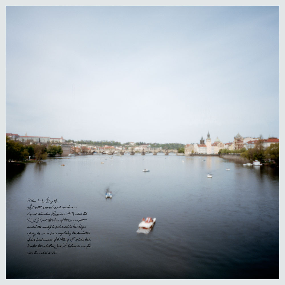 A photograph of Legion Bridge Vltava bank